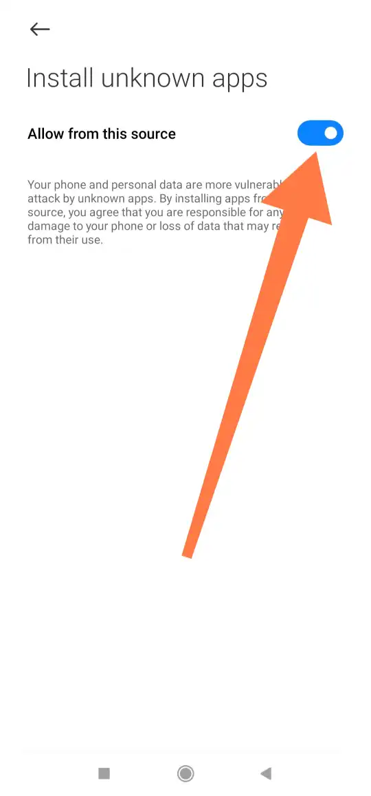 Android allow from this source permission toggle