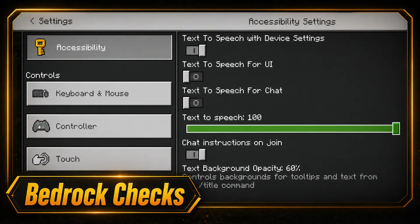 Action and Stuff 1.10 Download for Bedrock MCPACK 3 Bedrock checks visual for Action and Stuff 1.10 using a Minecraft settings screen
